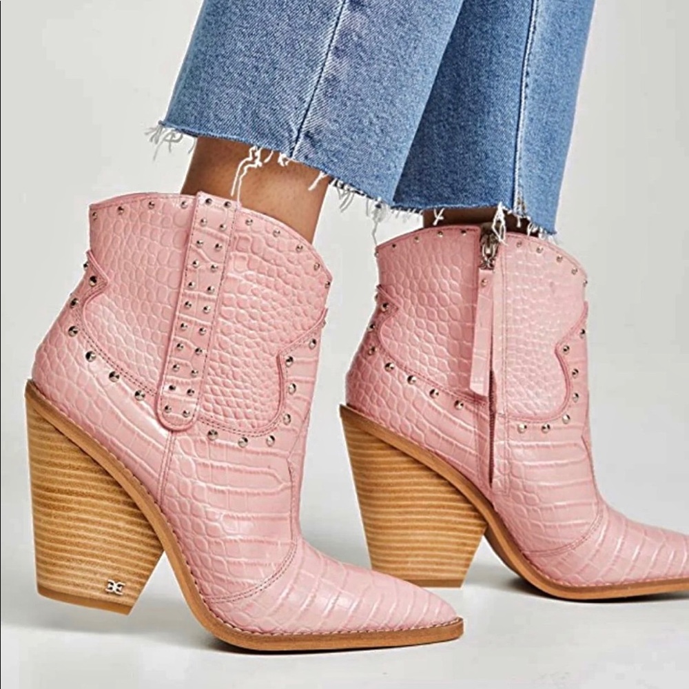 Sam Eldeman rose pink boots